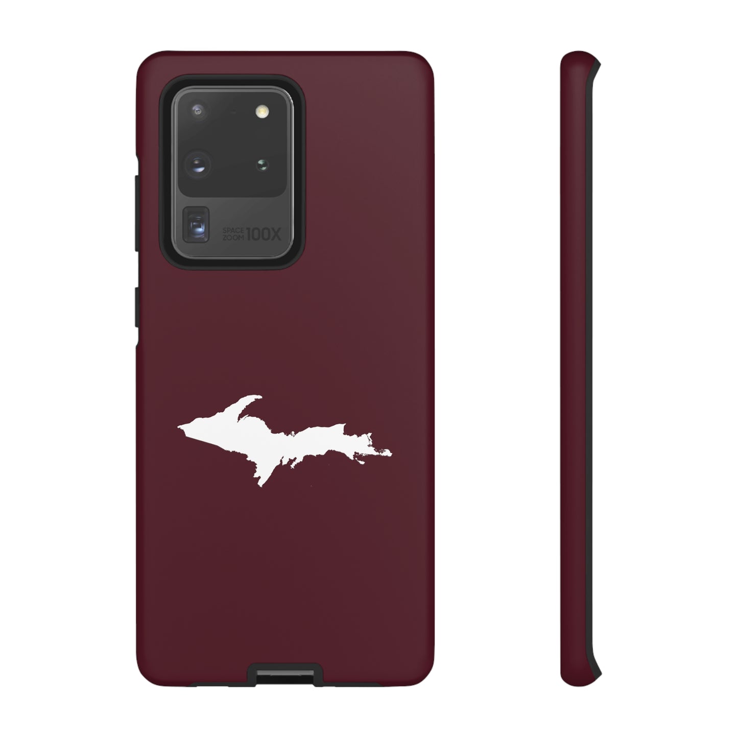 Michigan Upper Peninsula Tough Phone Case (Pinot Red w/ UP Outline) | Samsung & Pixel Android