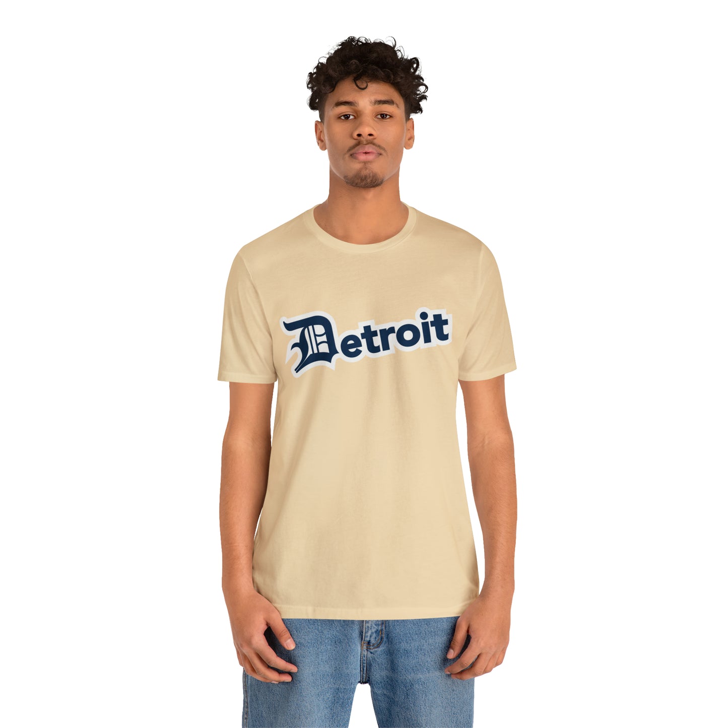 'Detroit' T-Shirt (Navy w/ Old English 'D') | Unisex Standard