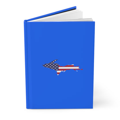 Michigan Upper Peninsula Hardcover Journal (w/ UP USA Flag) | Ruled - Motor Town Blue