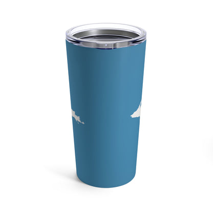 Michigan Upper Peninsula Tumbler (w/ UP Outline) | Lake Michigan Blue - 20oz