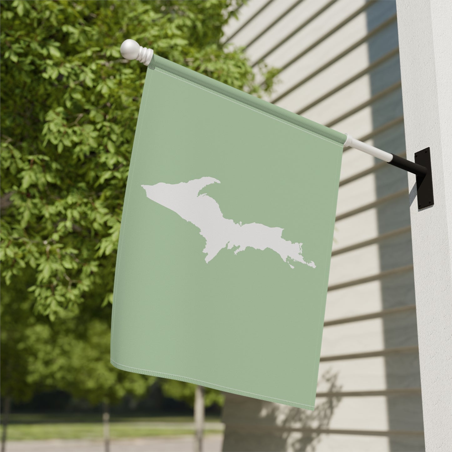 Michigan Upper Peninsula Home & Garden Flag (w/ UP Outline) | Tea Green