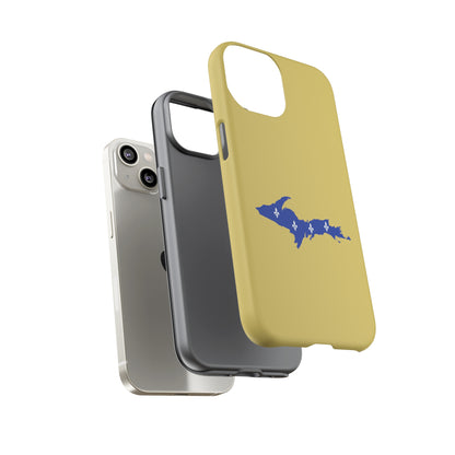 Michigan Upper Peninsula Tough Phone Case (Plum Yellow w/ UP Quebec Flag Outline) | Apple iPhone