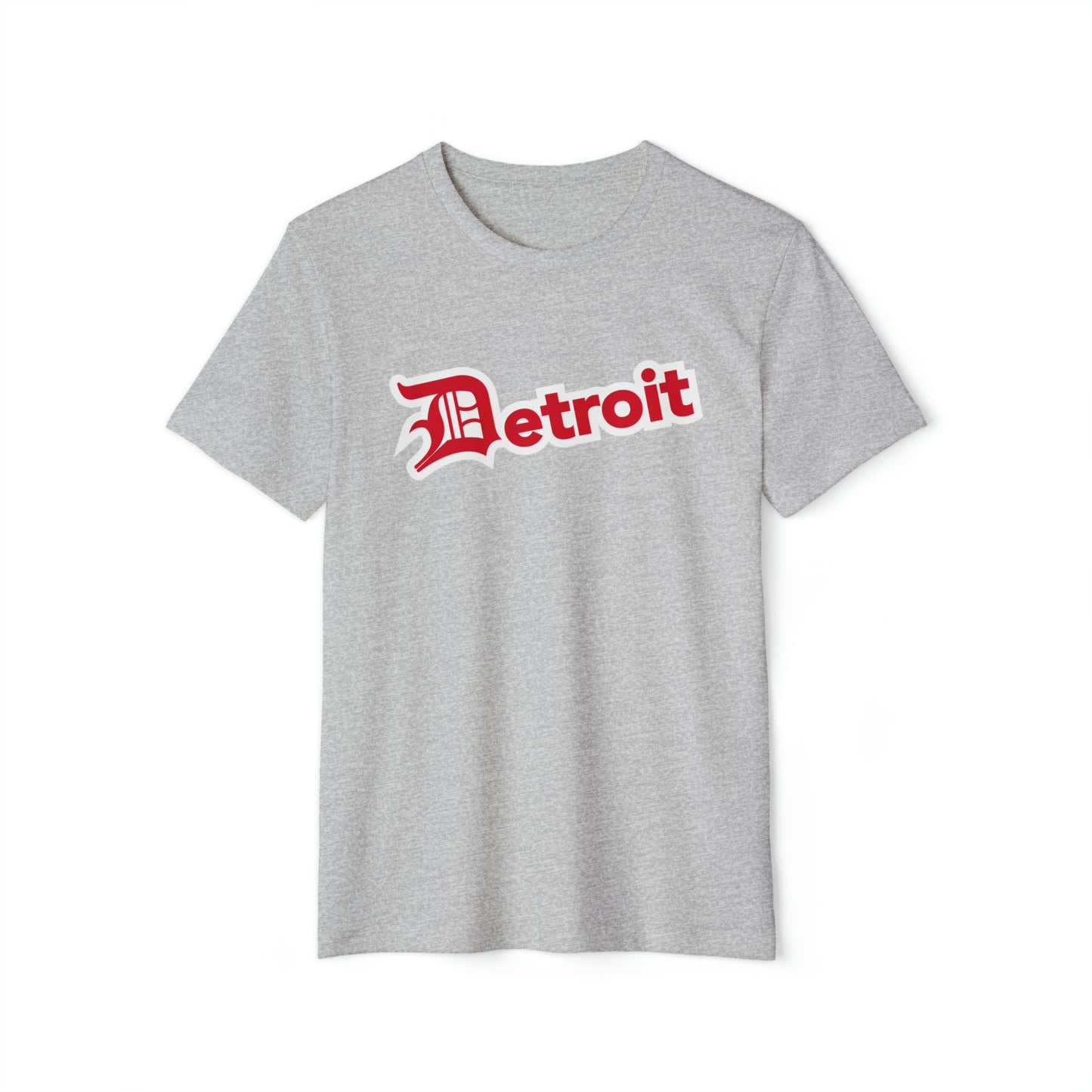 'Detroit' T-Shirt (Aliform Red Old English 'D') | Unisex Recycled Organic