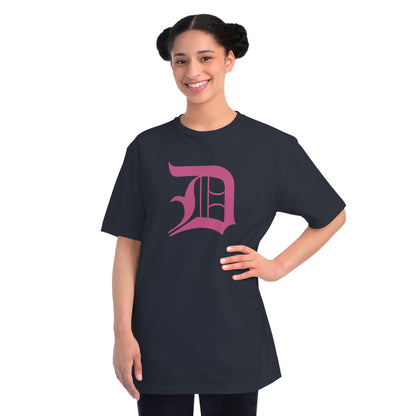 Detroit 'Old English D' T-Shirt (Apple Blossom Pink) | Unisex Organic