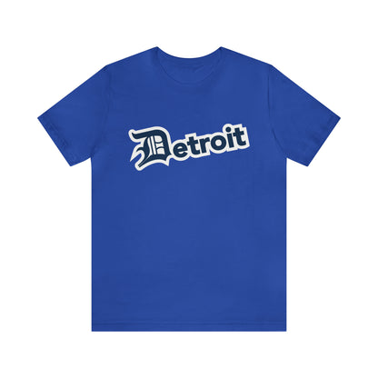 'Detroit' T-Shirt (Navy w/ Old English 'D') | Unisex Standard