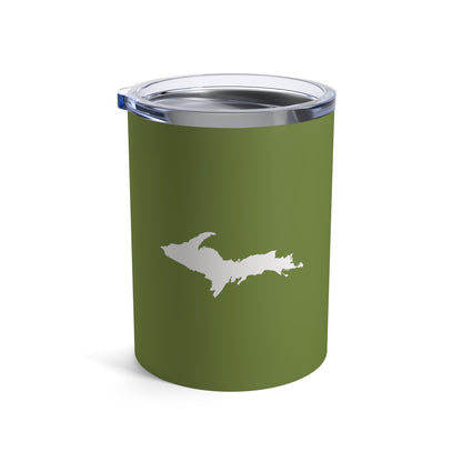 Michigan Upper Peninsula Tumbler (w/ UP Outline) | Olive Green - 10oz