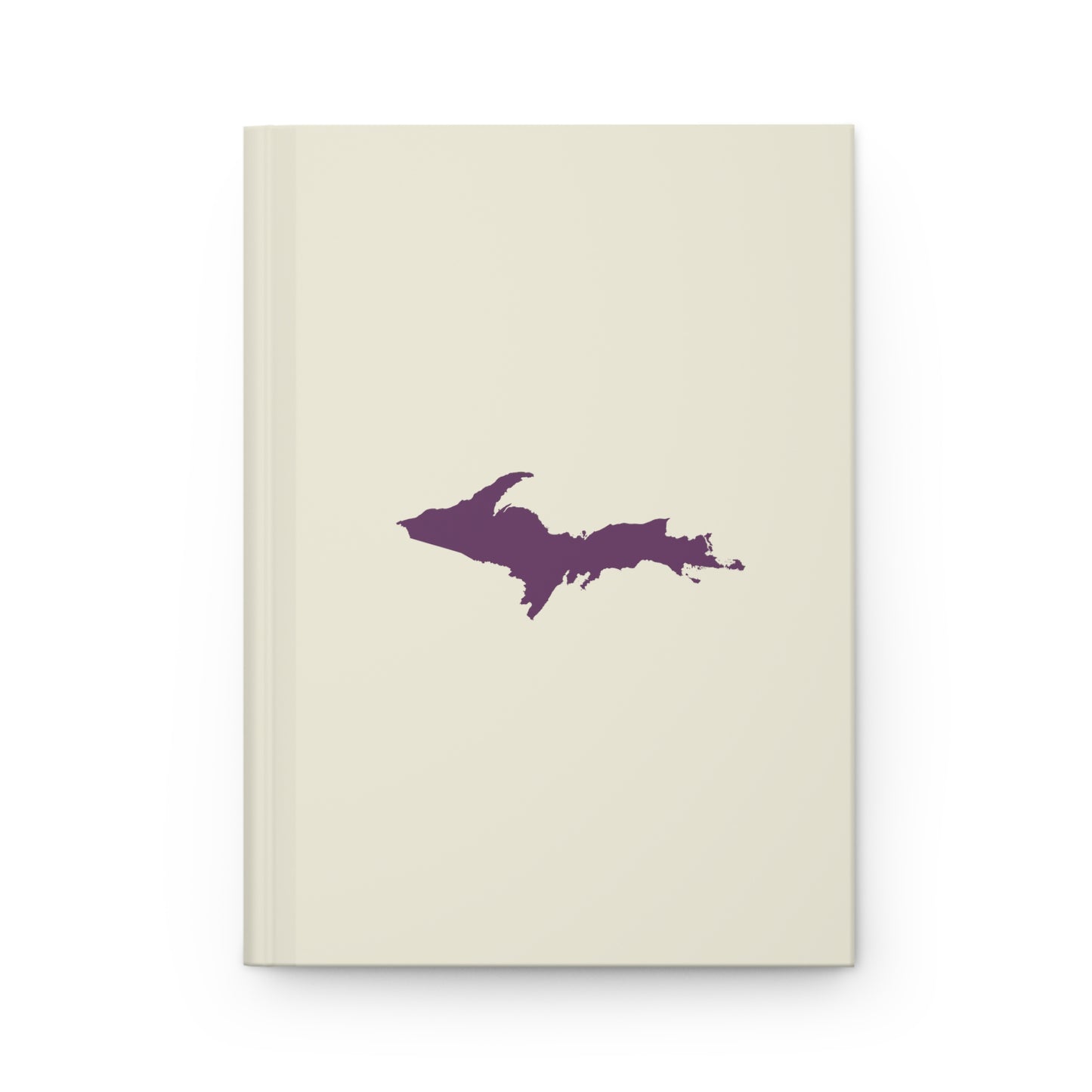 Michigan Upper Peninsula Hardcover Journal (Ivory w/ Plum Outline) | Ruled - 150pgs