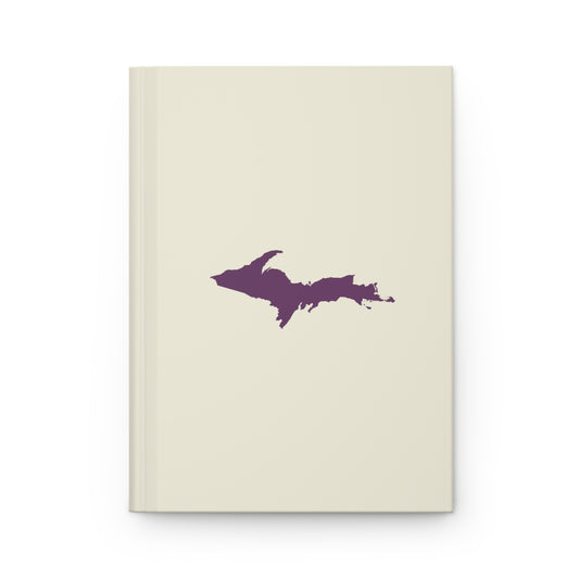 Michigan Upper Peninsula Hardcover Journal (Ivory w/ Plum Outline) | Ruled - 150pgs