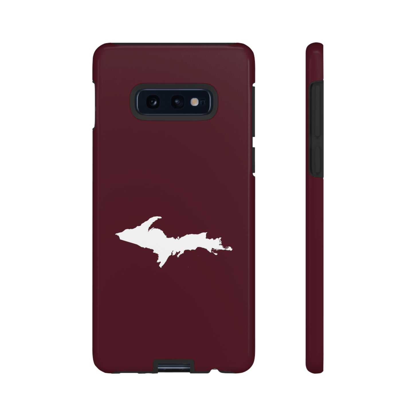 Michigan Upper Peninsula Tough Phone Case (Pinot Red w/ UP Outline) | Samsung & Pixel Android