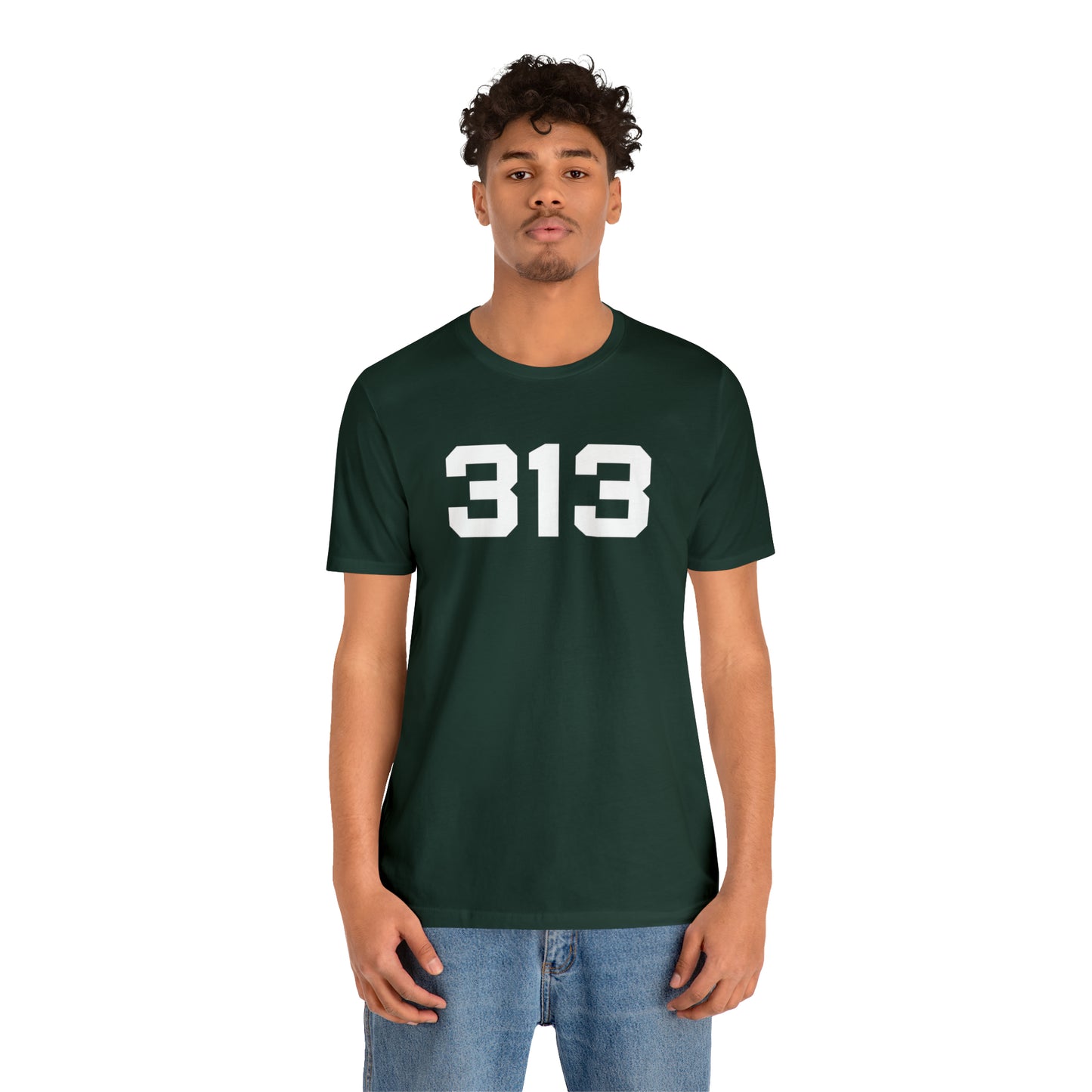 Detroit '313' T-Shirt (Athletic Font) | Unisex Standard Fit