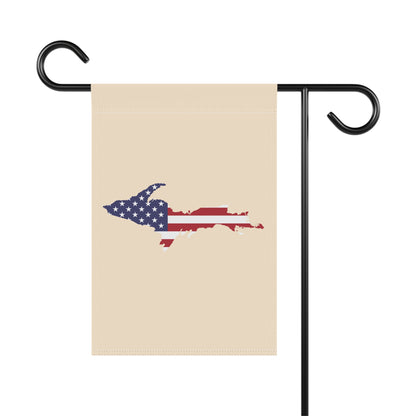 Michigan Upper Peninsula Home & Garden Flag (w/ UP USA Flag) | Champagne White