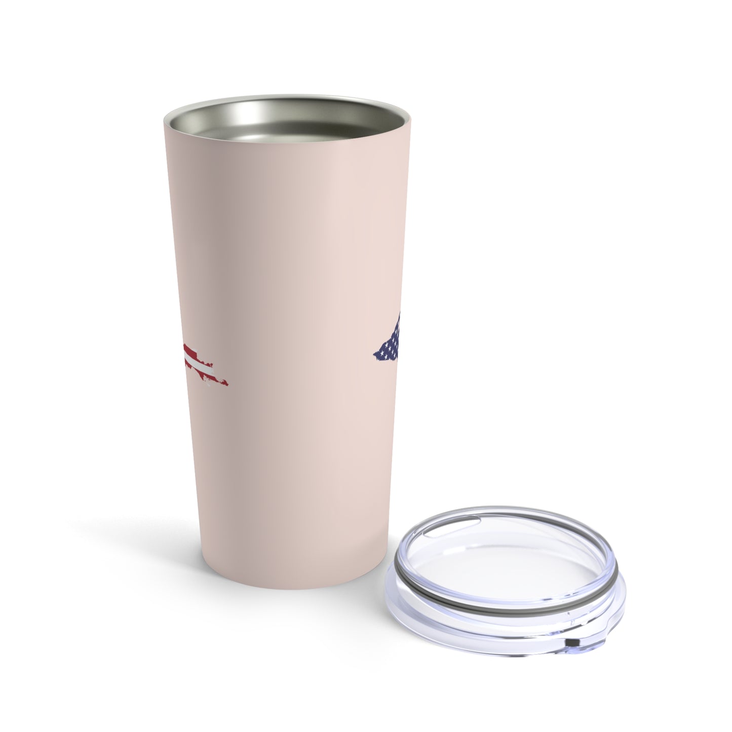 Michigan Upper Peninsula Tumbler (w/ UP USA Flag) | Champagne Pink - 20oz