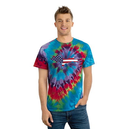 Michigan Upper Peninsula Tie-Dye T-Shirt (w/ UP USA Flag) | Unisex Spiral