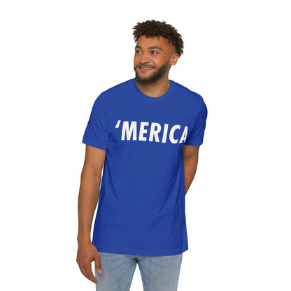 'Merica' T-Shirt (Oblique Sans Font) | Made in USA