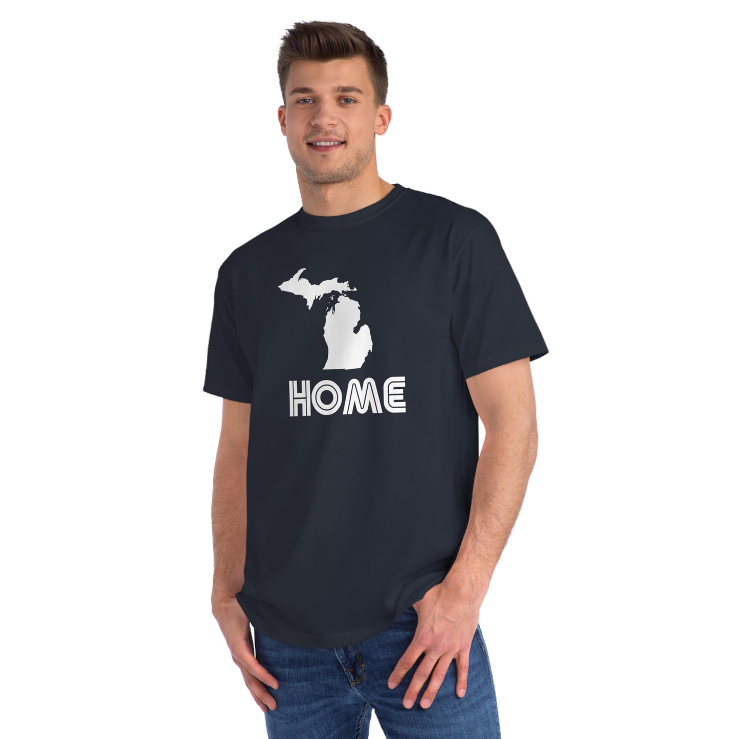 'Home' T-Shirt (1970s Audiophile Font) | Unisex Organic