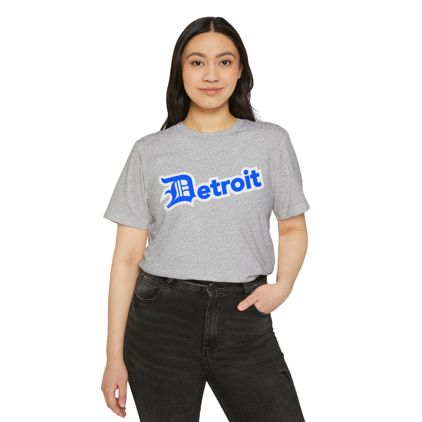 Detroit' T-Shirt (Motor Town Blue Old English 'D') | Unisex Recycled Organic