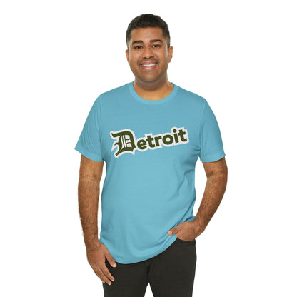 'Detroit' T-Shirt (Army Green w/ Old English 'D') | Unisex Standard