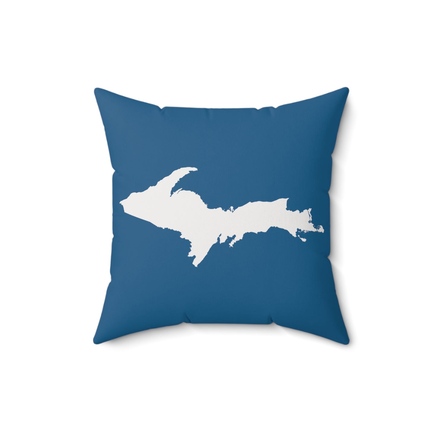 Michigan Upper Peninsula Accent Pillow (w/ UP Outline) | Blueberry