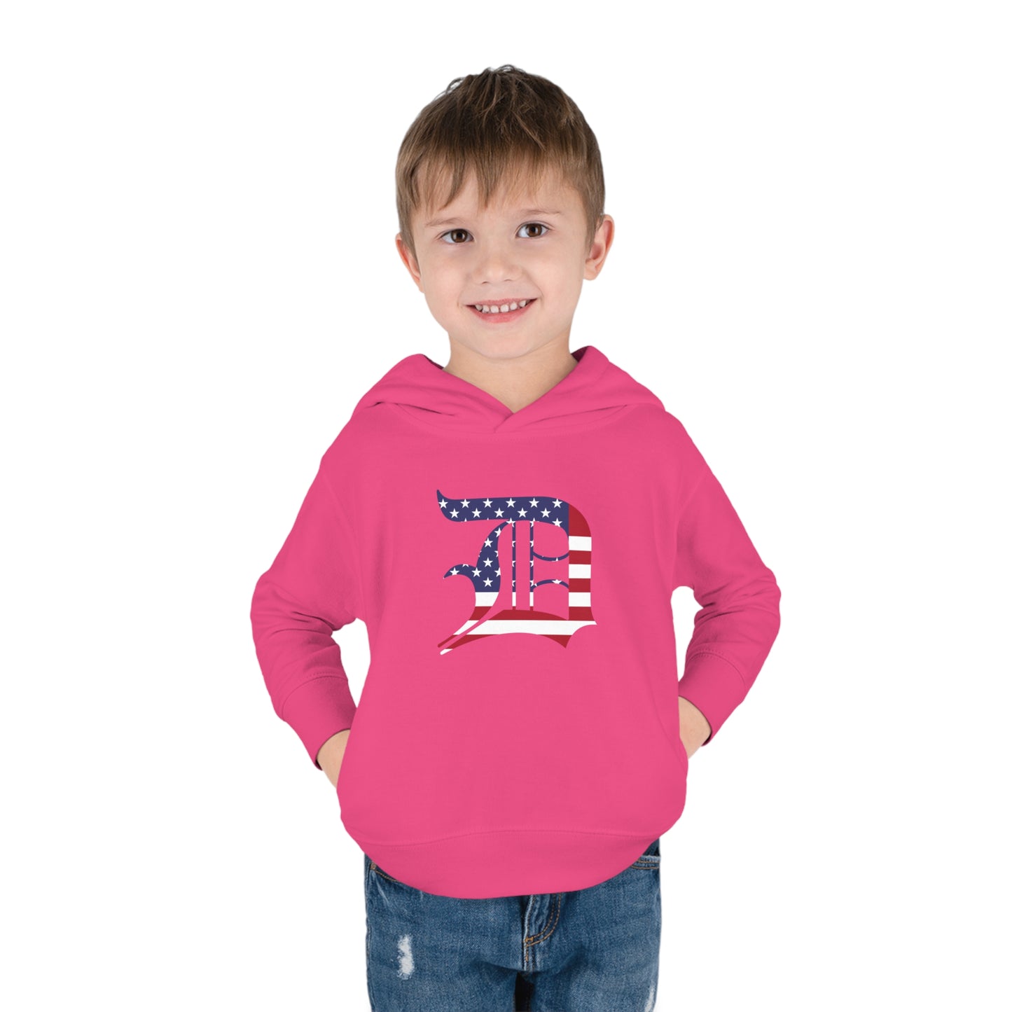 Detroit 'Old English D' Hoodie (Patriotic Edition) | Unisex Toddler