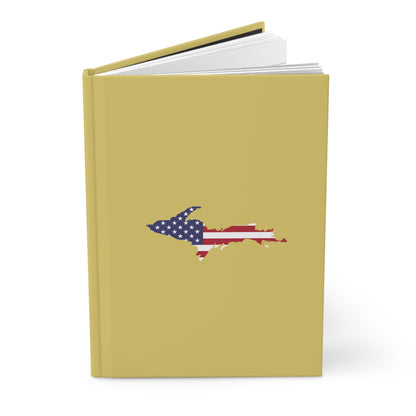 Michigan Upper Peninsula Hardcover Journal (w/ UP USA Flag) | Ruled - Plum Yellow