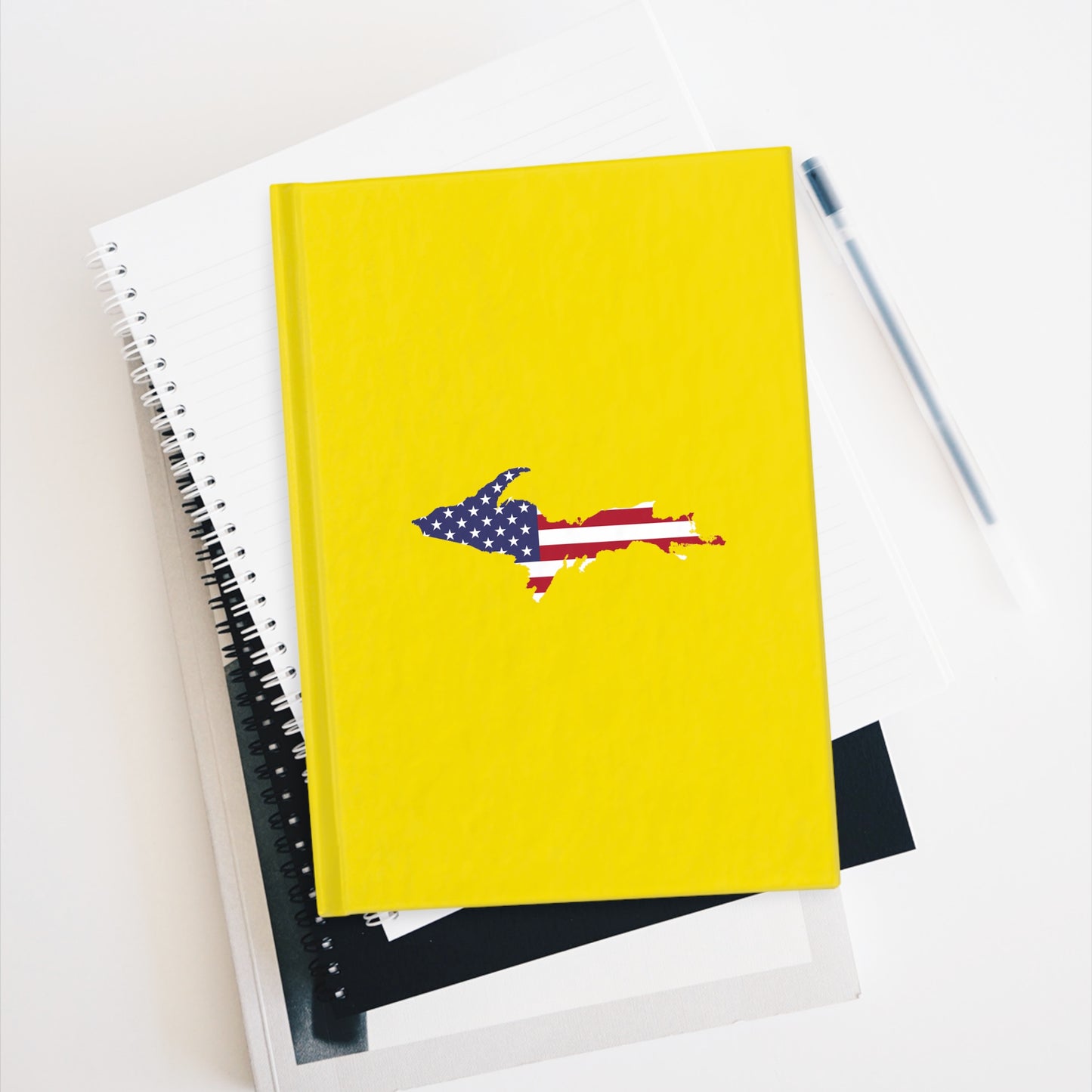 Michigan Upper Peninsula Blank Sketchbook (w/ UP USA Flag) | Gadsden Yellow