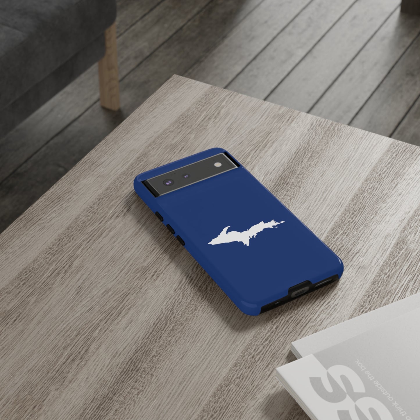 Michigan Upper Peninsula Tough Phone Case (Dearborn Blue w/ UP Outline) | Samsung & Pixel Android