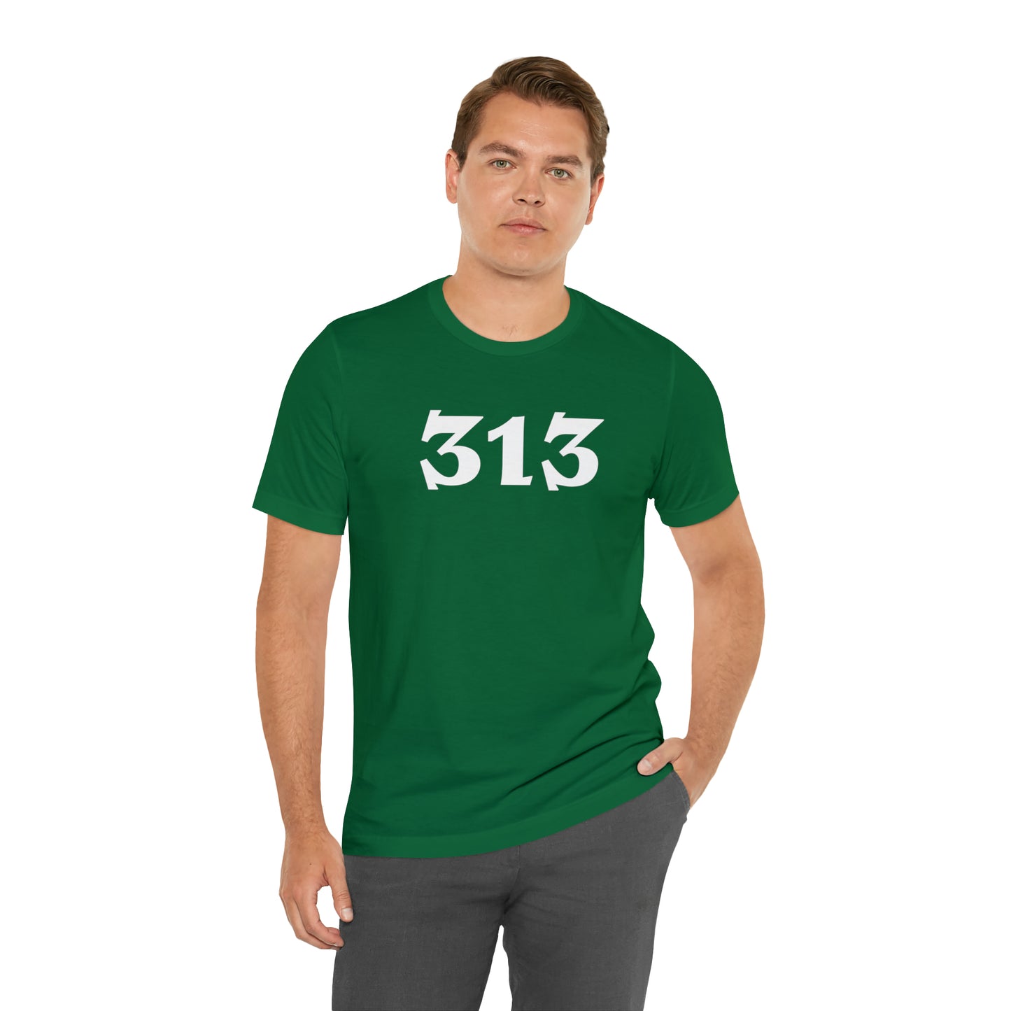 Detroit '313' T-Shirt (Angry Serif Font) | Unisex Standard Fit