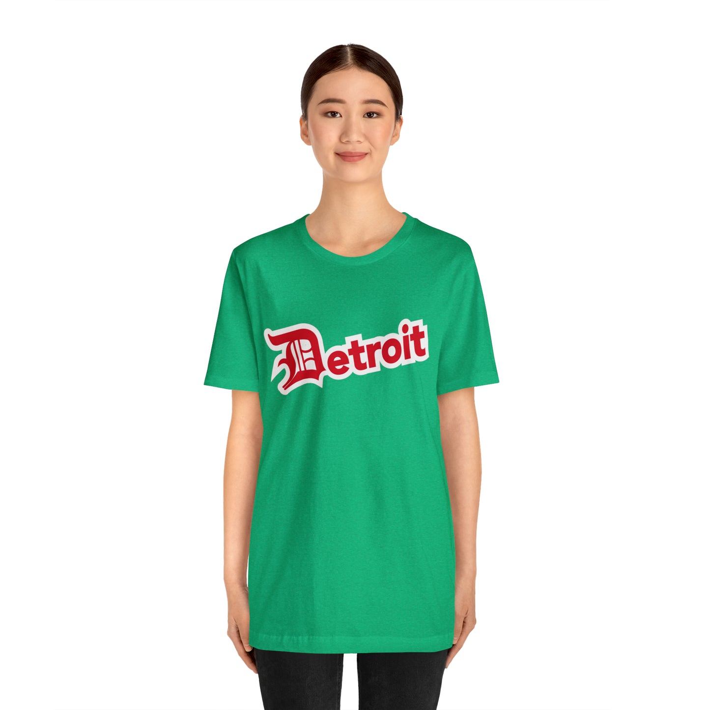 'Detroit' T-Shirt (Aliform Red w/ Old English 'D') | Unisex Standard