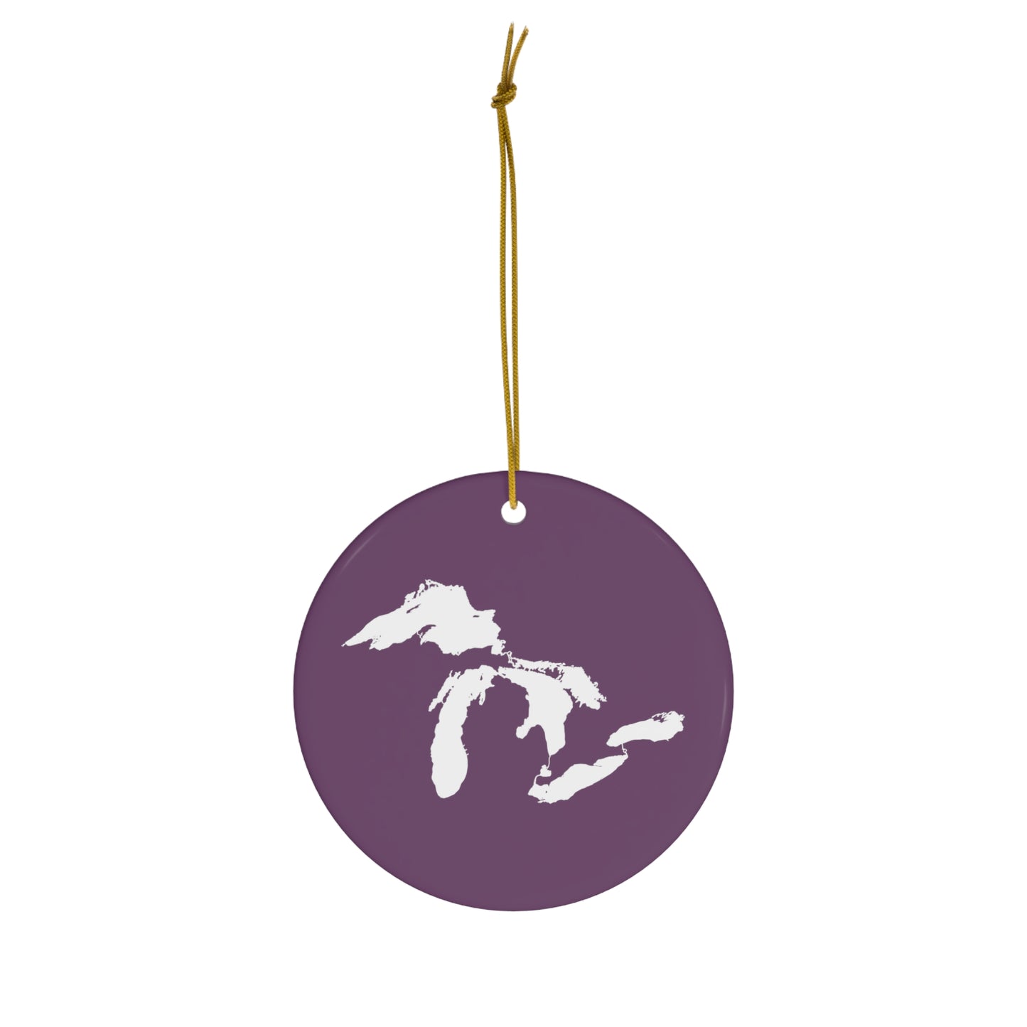 Great Lakes Christmas Ornament (Plum) | Ceramic - 4 Shapes