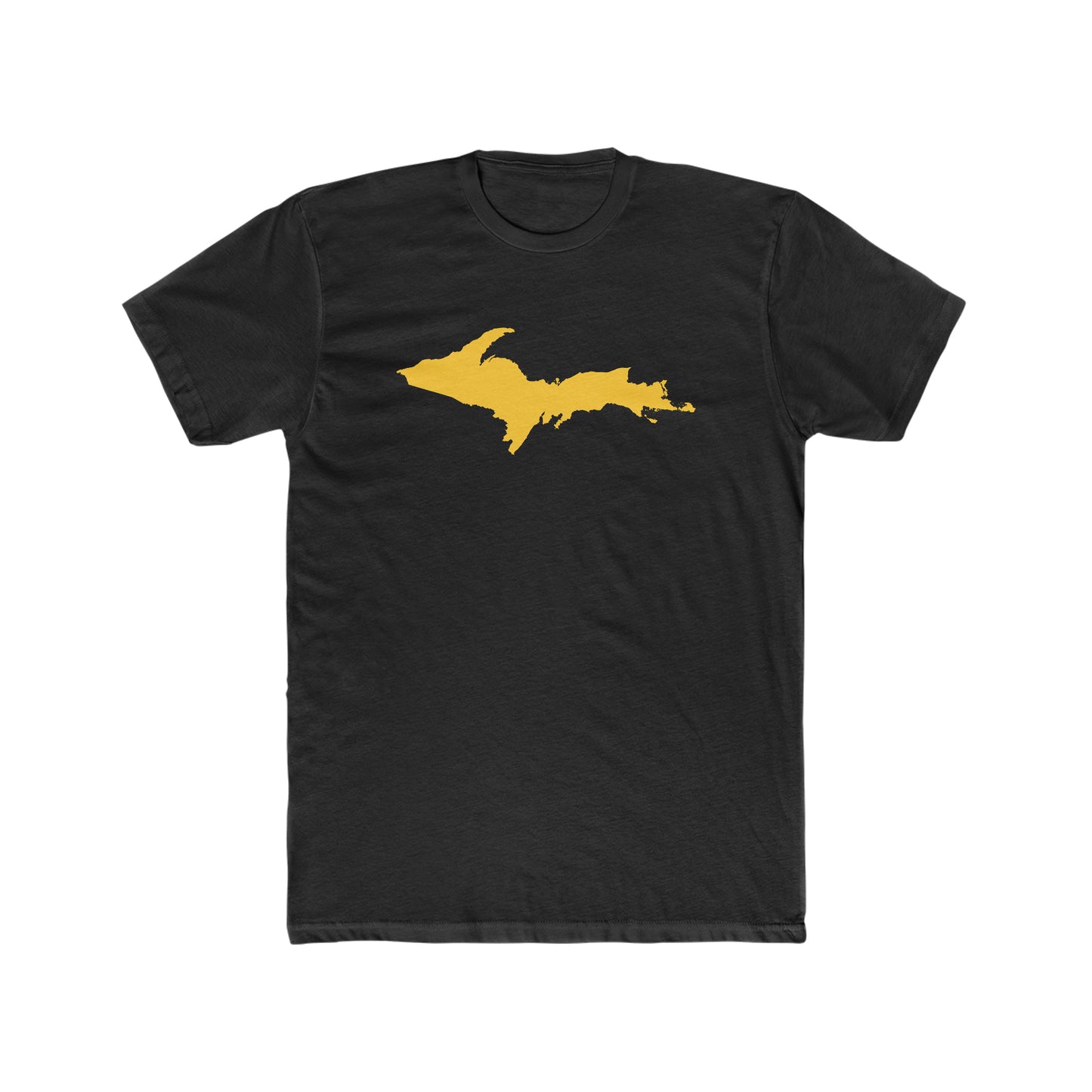 Michigan Upper Peninsula T-Shirt (w/ Gold UP Outline) | Men's Fitted