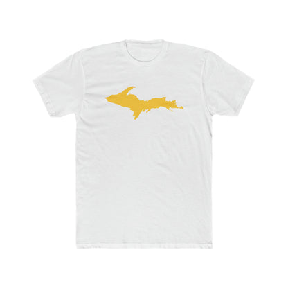 Michigan Upper Peninsula T-Shirt (w/ Gold UP Outline) | Men's Fitted