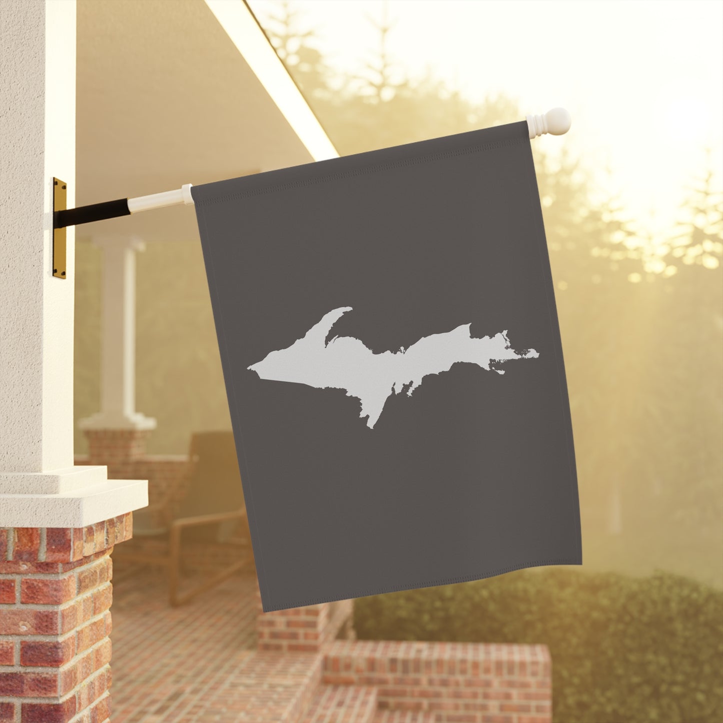 Michigan Upper Peninsula Home & Garden Flag (w/ UP Outline) | Warren Tank Grey