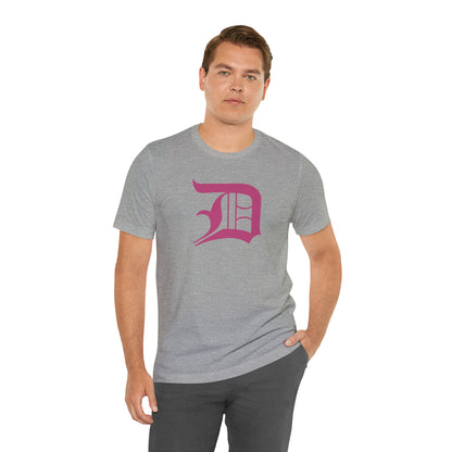 Detroit 'Old English D' T-Shirt (Apple Blossom Pink) | Unisex Standard