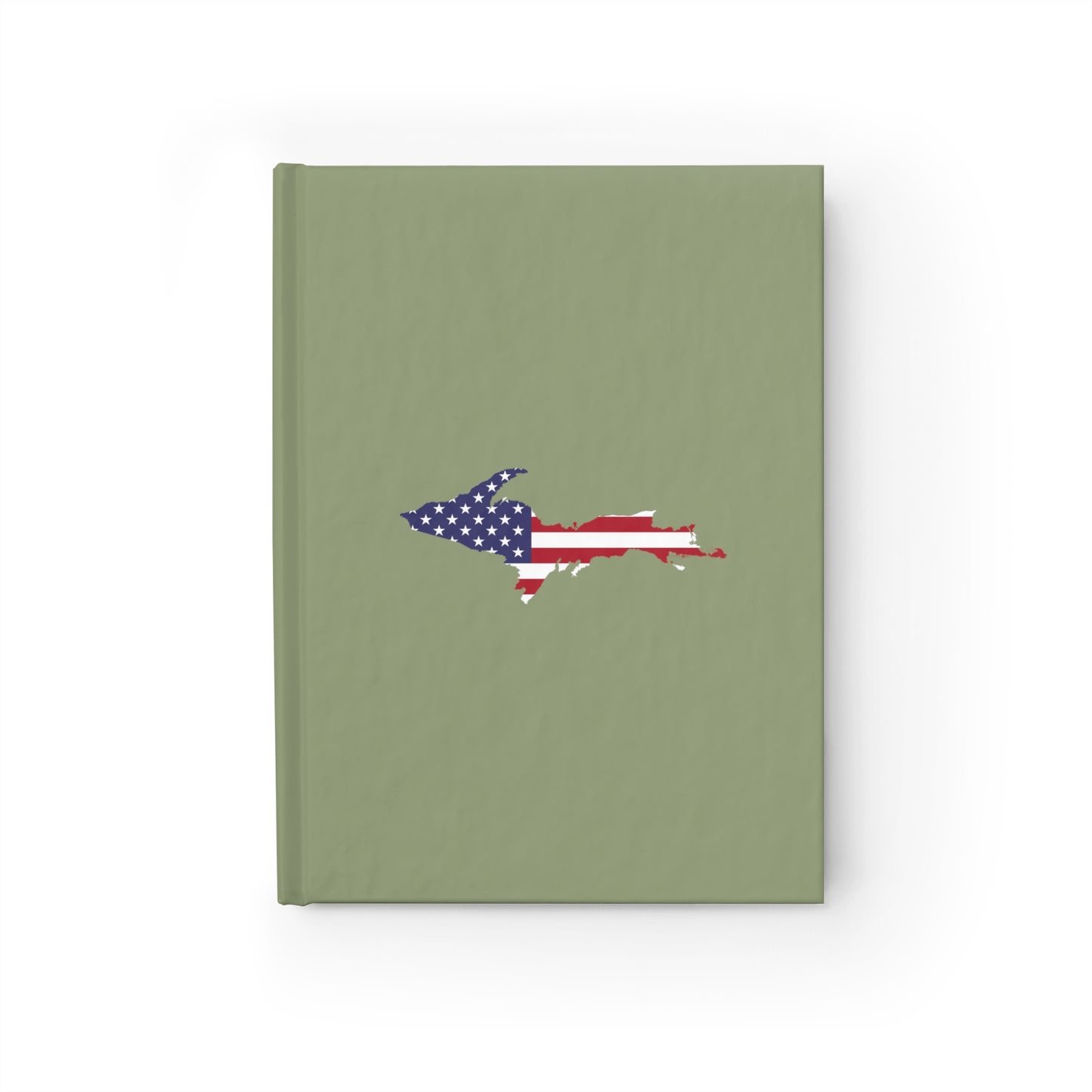 Michigan Upper Peninsula Blank Sketchbook (w/ UP USA Flag) | Beachgrass Green