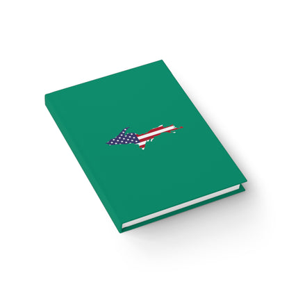 Michigan Upper Peninsula Blank Sketchbook (w/ UP USA Flag) | Emerald Green