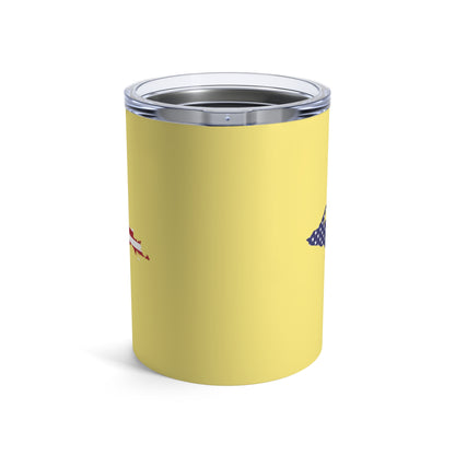 Michigan Upper Peninsula Tumbler (w/ UP USA Flag) | Cherry Yellow - 10oz