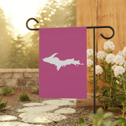 Michigan Upper Peninsula Home & Garden Flag (w/ UP Outline) | Apple Blossom Pink