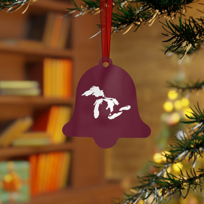 Great Lakes Christmas Ornament | Metal - Old Mission Burgundy