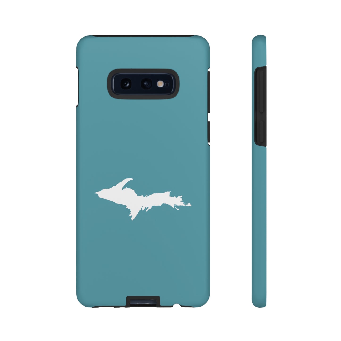 Michigan Upper Peninsula Tough Phone Case (Huron Blue w/ UP Outline) | Samsung & Pixel Android