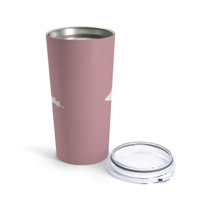 Michigan Upper Peninsula Tumbler (w/ UP Outline) | Cherry Blossom Pink - 20oz