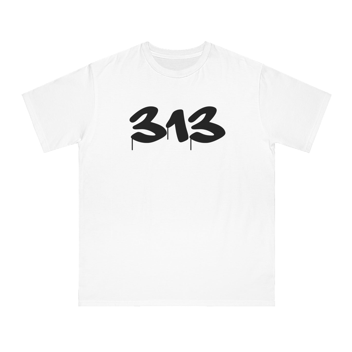 Detroit '313' T-Shirt (Tag Font) | Unisex Organic