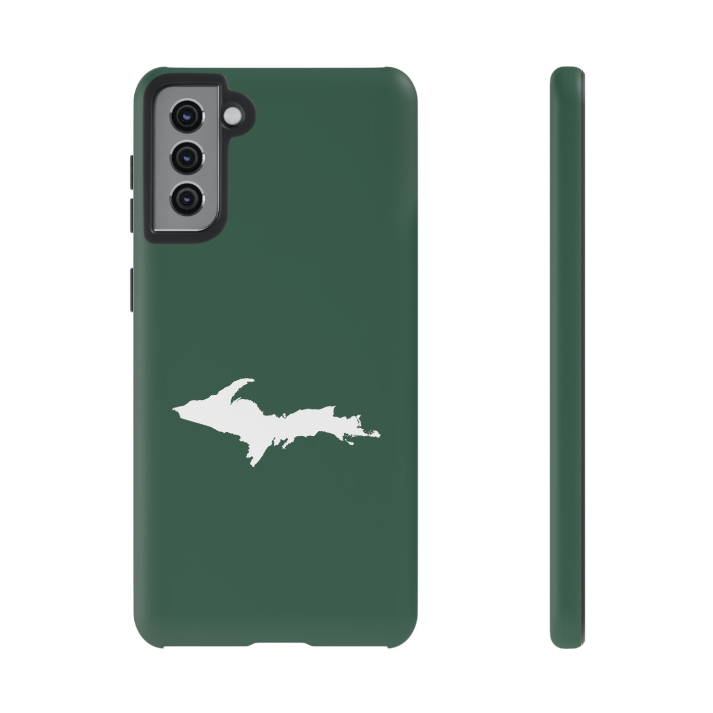 Michigan Upper Peninsula Tough Phone Case (Ginger Ale Green w/ UP Outline) | Samsung & Pixel Android