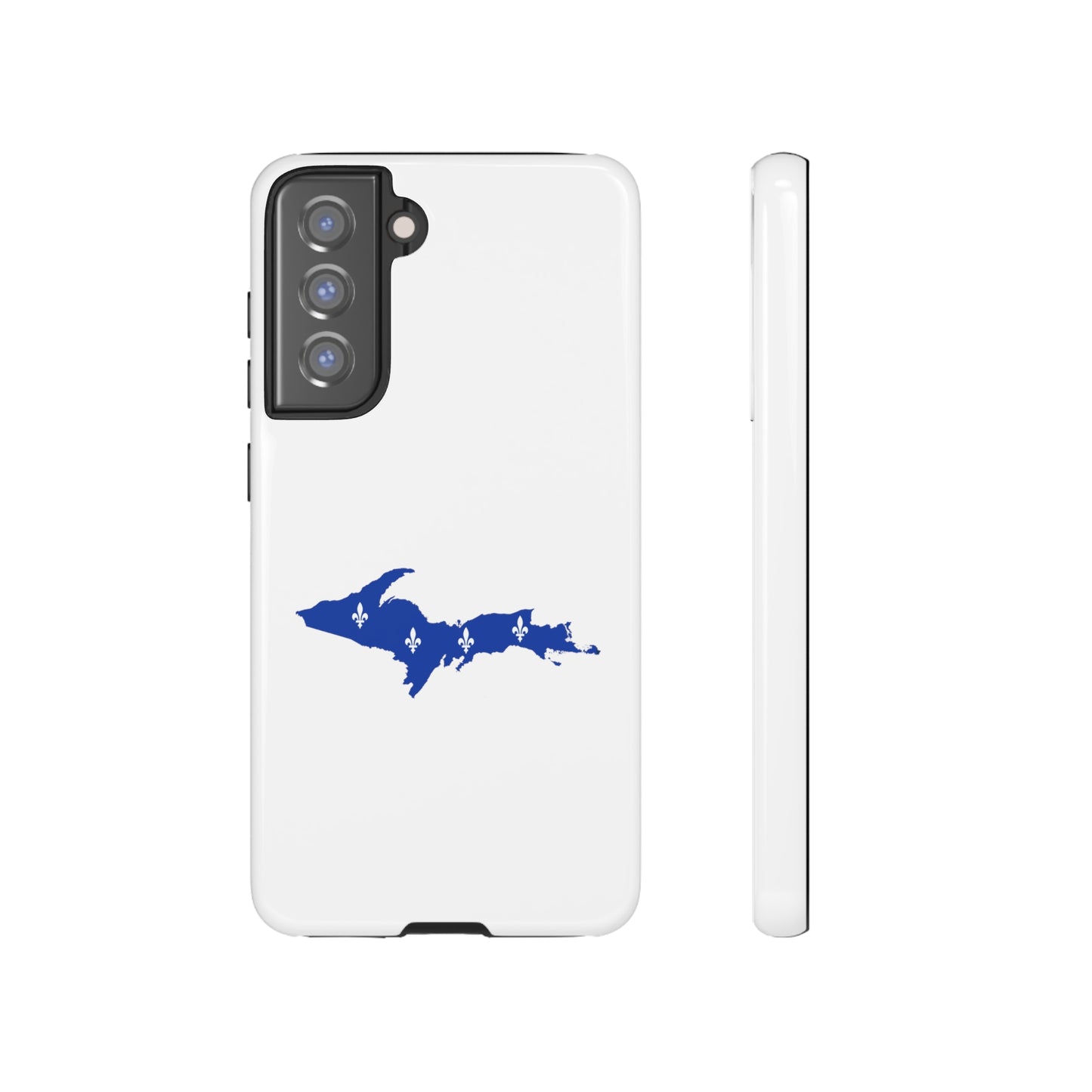 Michigan Upper Peninsula Tough Phone Case (w/ UP Quebec Flag Outline) | Samsung & Pixel Android