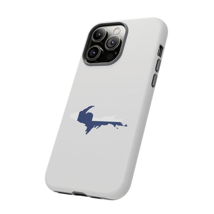 Michigan Upper Peninsula Tough Phone Case (Birch Bark White w/ UP Finland Flag Outline) | Apple iPhone