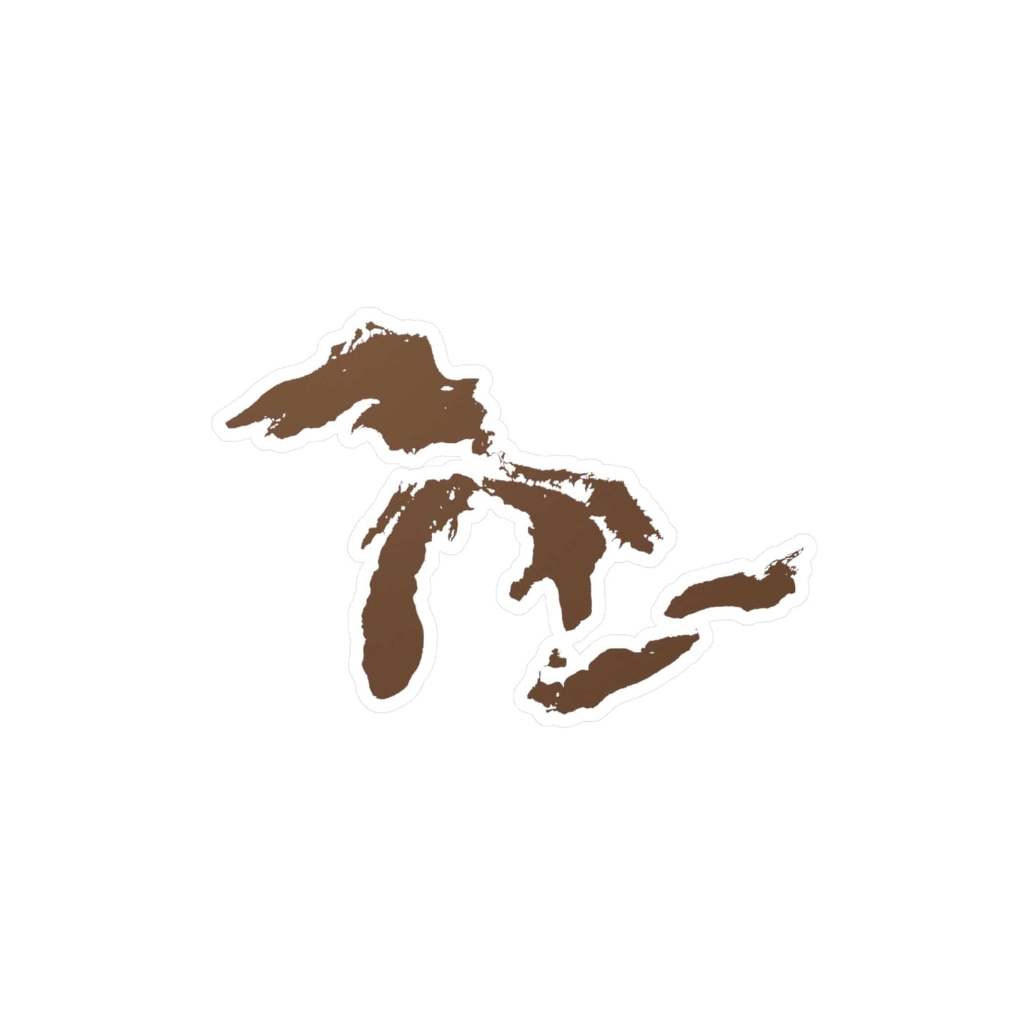 Great Lakes Kiss-Cut Windshield Decal | Coffee Color