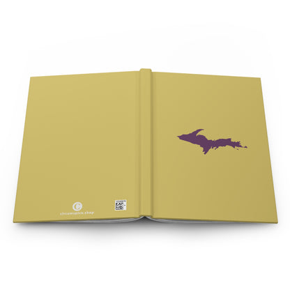 Michigan Upper Peninsula Hardcover Journal (Plum Yellow w/ Plum Outline) | Ruled - 150pgs