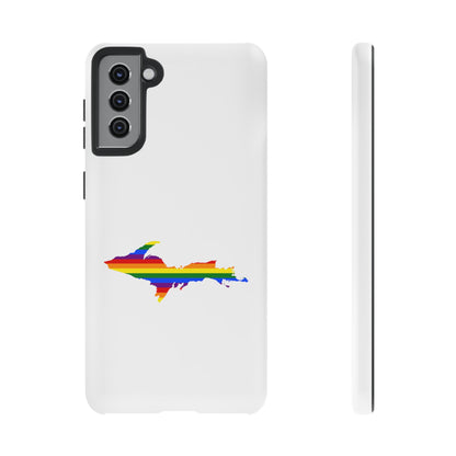 Michigan Upper Peninsula Tough Phone Case (w/ UP Pride Flag Outline) | Samsung & Pixel Android