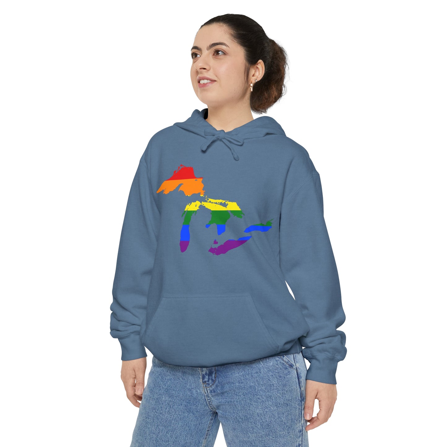 Great Lakes Hoodie (Rainbow Pride Edition) | Unisex Garment-Dyed