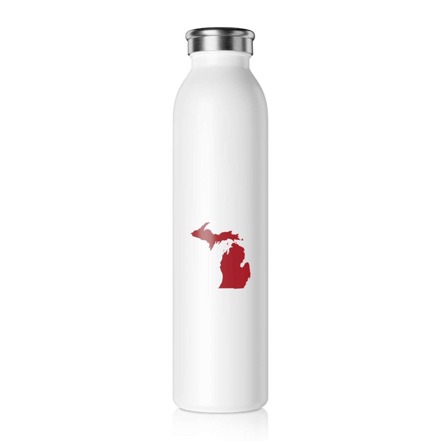 Michigan Water Bottle (w/ Thimbleberry Red Outline) | 20oz Double-Walled