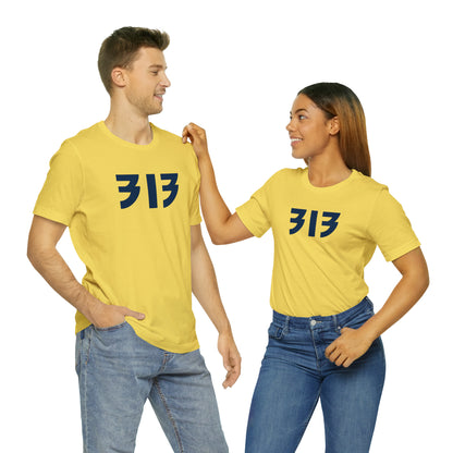 Detroit '313' T-Shirt (80s Glam Rock Font) | Unisex Standard Fit